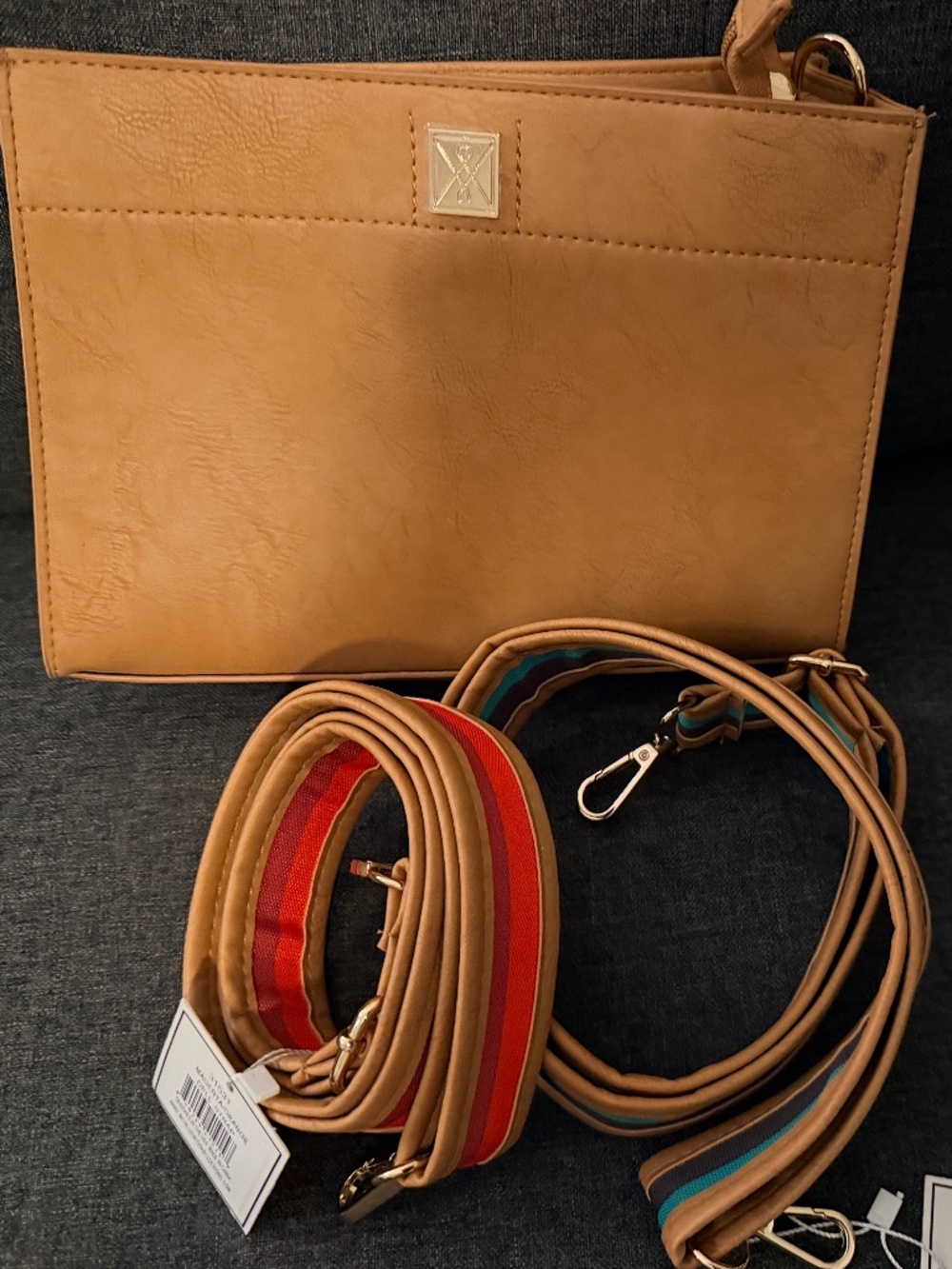 NWT vegan crossbody with two straps